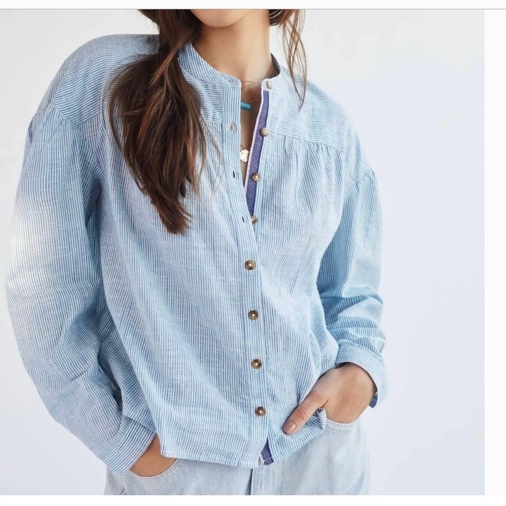 Anthro peasant button down